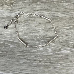 Retired Silpada 925 Tube Bead and Chain Water's Edge Bracelet B3209